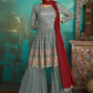 Grey Pakistani Indian Palazzo Sarara Suit In Georgette FZ110994 - Siya Fashions