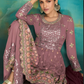 Purple Violet Pakistani Indian Palazzo Sarara Suit In Georgette FZ110993 - Siya Fashions