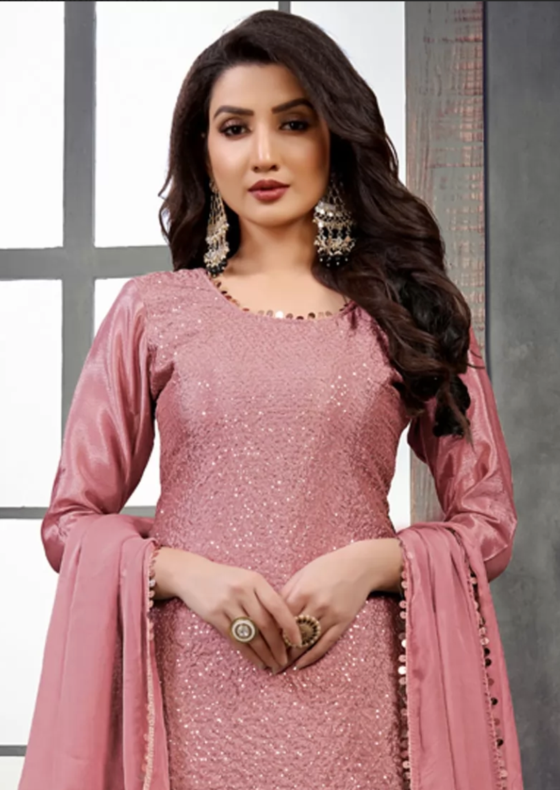 Pink Buy Chinon Palazzo Style Salwar Suit SFZ111529 - Siya Fashions
