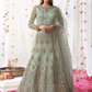 Green Designer Indian Bridal Anarkali Long Gown In Net SFFZ112523 - Siya Fashions