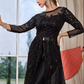 Black Heavy Evening Long Anarkali Churidar Suit In Net SFFZ112662 - Siya Fashions