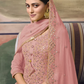 Peach Indian Wedding Georgette Palazzo Sharara Suit SFFZ119946 - Siya Fashions