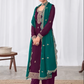 Wine Georgette Indian Evening Party Palazzo Suit SFZ119263 - Siya Fashions