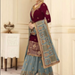 Maroon Bridal Indian Evening Party Palazzo Suit SFZ119180 - Siya Fashions