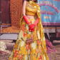 Yellow Digital Print Lehenga Choli In Chinon Fabric SFZ120986 - Siya Fashions