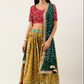 Green Indian Patola Silk Lehenga Choli SFZ105286 - Siya Fashions