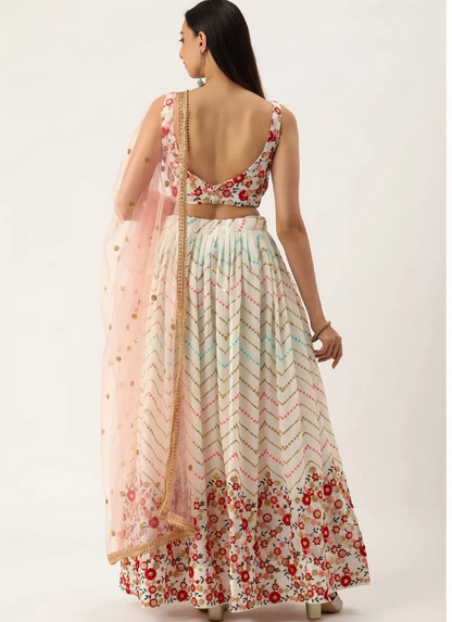 Buy White Indian Designer Wedding Lehenga Choli SFZ124237 - Siya Fashions