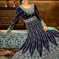 Blue Indian Bridal Anarkali Wedding Gown In Net SFZ127849 - Siya Fashions
