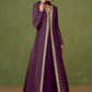 Purple Sangeet Anarkali Wedding Gown In Georgette SFZ127509 - Siya Fashions