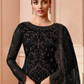 Black Indian Pakistani Palazzo Salwar Kameez Suit In Net SFFZ128734 - Siya Fashions