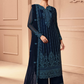 Blue Indian Pakistani Palazzo Salwar Kameez Suit In Net SFFZ128732 - Siya Fashions