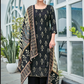 Black Indian Pakistani Palazzo Salwar Kameez Suit In Pasmina SFZ128700 - Siya Fashions