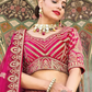 Punch Pink Bridal Wedding Lehenga Choli Set In Silk SFSJDN12810