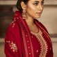 Red Indian Palazzo Salwar Kameez Suit In Silk SFZ129319
