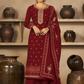 Maroon Indian Palazzo Salwar Kameez Suit In Silk SFZ129318