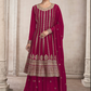 Pink Indian Sequin Dupatta Palazzo Suit In Georgette SFF129757