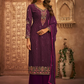 Purple Indian Pakistani Palazzo Suit In Brasso SF129609