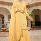 Yellow Georgette Indian Pakistani Palazzo Salwar Kameez SFZ129734