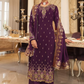 Purple Georgette Indian Pakistani Palazzo Salwar Kameez SFZ128689