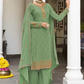 Green Georgette Indian Pakistani Palazzo Salwar Kameez SFZ129280
