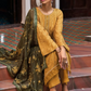 Yellow Indian Sangeet Palazzo Suit In Jacquard SFZ123636
