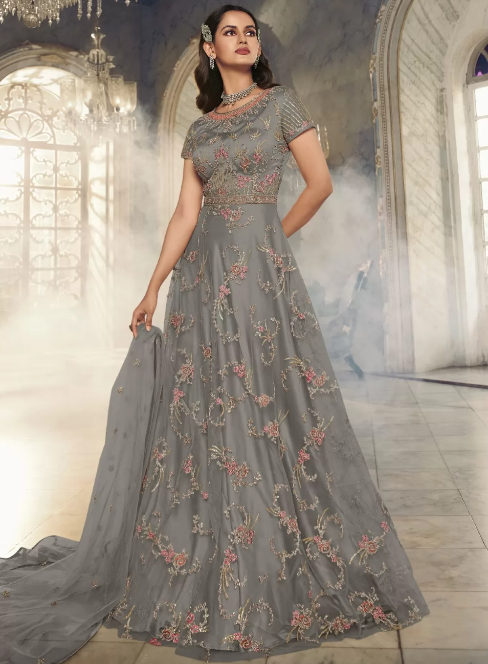 Indian Wedding Party Wear Dress Designer Bollywood Long Gown ready made  stitched | eBay