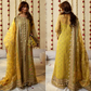 Yellow Wedding Net Pakistani Long Gown Anarkali Suit SFES50935