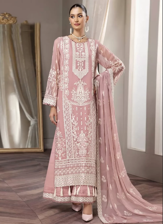 Pink Indian Long Palazzo Suit In Georgette SFZ131945