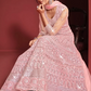 Pink Reception Anarkali Wedding Gown In Net SFZ131994
