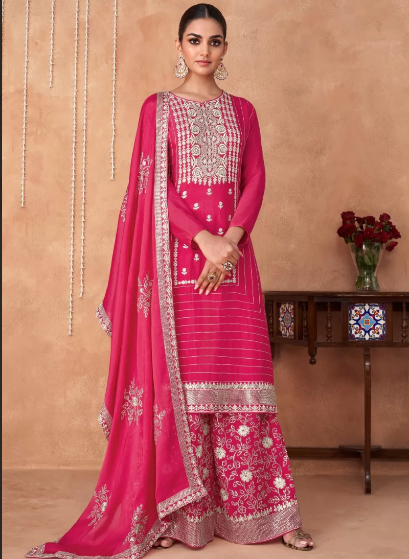 Pink Georgette Indian Pakistani Salwar Suit SFZ131912