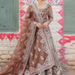 Brown Net Bridal Pakistani Anarkali Suit Gown SFZ130877