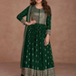 Dark Green Indian Pakistani Wedding Palazzo Suit In Georgette SFZ132812
