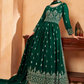 Green Indian Pakistani Party Palazzo Suit In Georgette SFZ133167