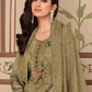 Green Indian Pakistani Palazzo Suit In Jacquard  SFZ131901