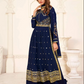 Blue Bridesmaid Palazzo Salwar Kameez Suit In Georgette SFZ133726