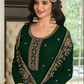 Green Indian Pakistani Sequinned Sharara Suit in Georgette SFZ133429