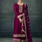 Prachi Desai Purple Indian Palazzo Sharara Suit in  Silk Georgette SFZ132854