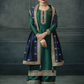 Prachi Desai Green Indian Palazzo Sharara Suit in  Silk Georgette SFZ132855