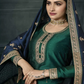 Prachi Desai Green Indian Palazzo Sharara Suit in  Silk Georgette SFZ132855