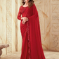 Red Bridal Wedding Designer Georgette Saree SFZ133503