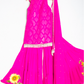 Seraphic Pink Evening Party Wedding Sharara Set Abla Work  NSPMAY236 - Siya Fashions
