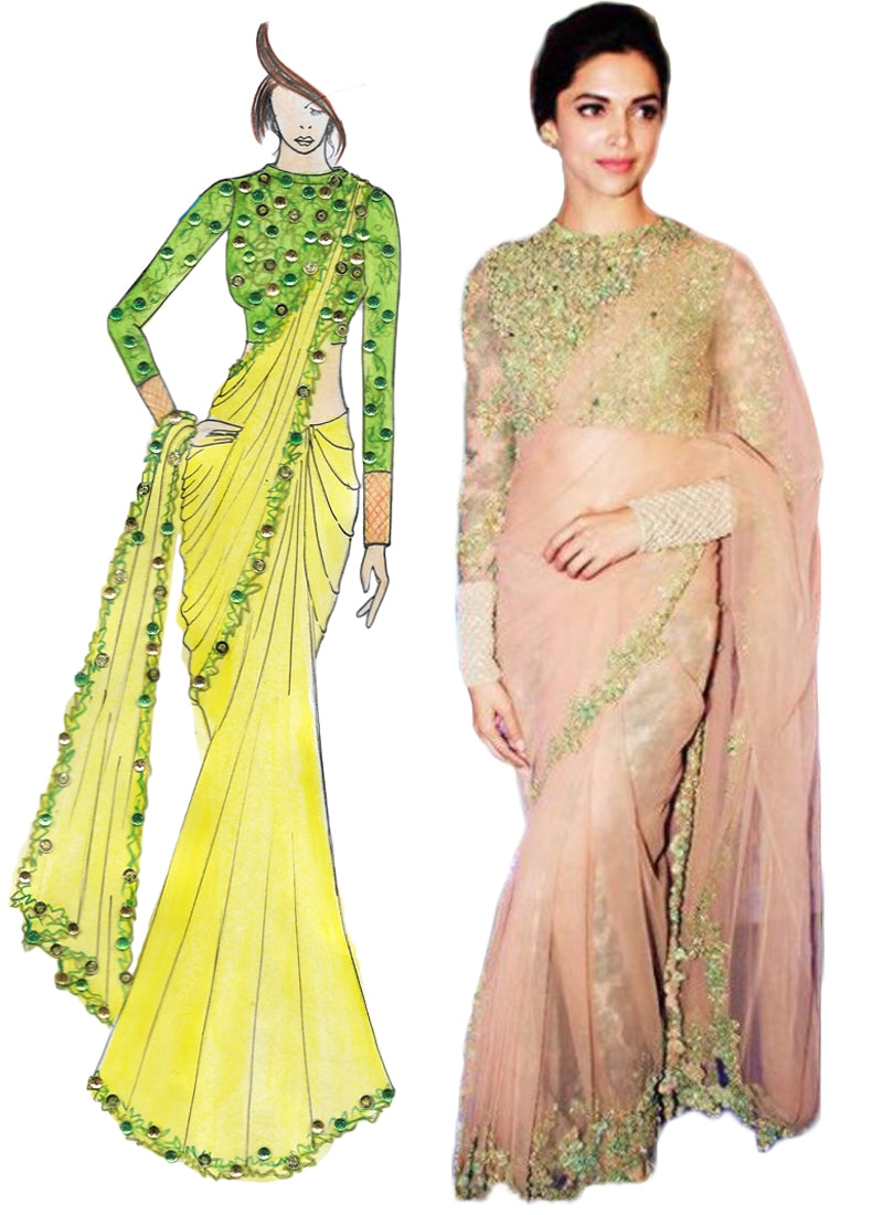Buy Online Pink Net Saree - Siya Fashions