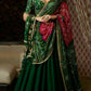 Green Bridal Wedding Lehenga In Pure Silk SF40093 - Siya Fashions