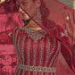 Maroon Bridal Wedding Long Anarkali Gown In Net SFSWG7603 - Siya Fashions