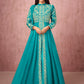 Sonam Bajwa Designer Anarkali Salwar Suit In Turquoise SFYS71501 - Siya Fashions