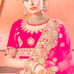 Stimulation Hot Red Bridal Lehenga Choli In Velvet Fabric YDMAY643 - Siya Fashions