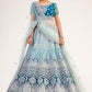 Succulent Blue Bridal Wedding Reception Lehenga In Net SFSA306504 - Siya Fashions