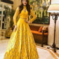 Urvasi In Yellow Pure Silk Wedding Lehenga SFINS734 - Siya Fashions