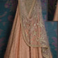 Peach Bridal Reception Lehenga Set In Silk Heavy Handwork INS143 - Siya Fashions