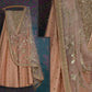 Peach Bridal Reception Lehenga Set In Silk Heavy Handwork INS143 - Siya Fashions